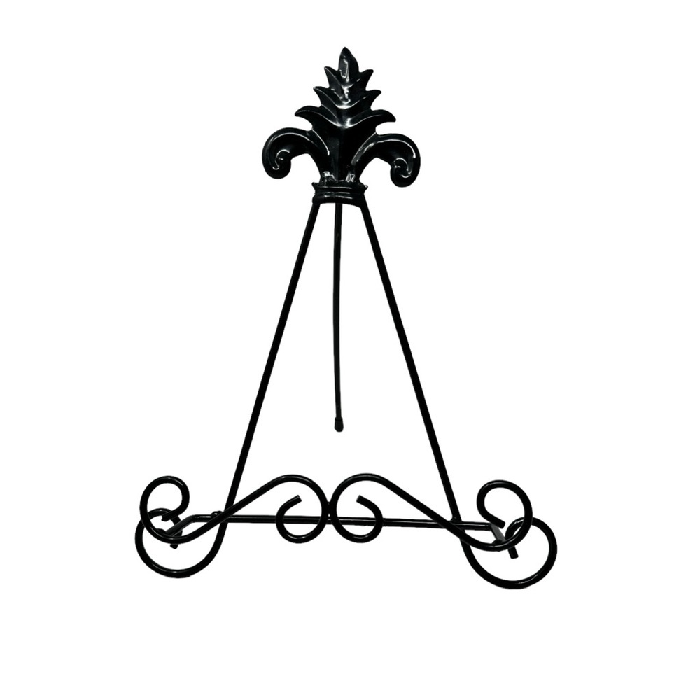 Black Wrought Iron Metal A-Frame Easel 10.5”h - Picture 5 of 5